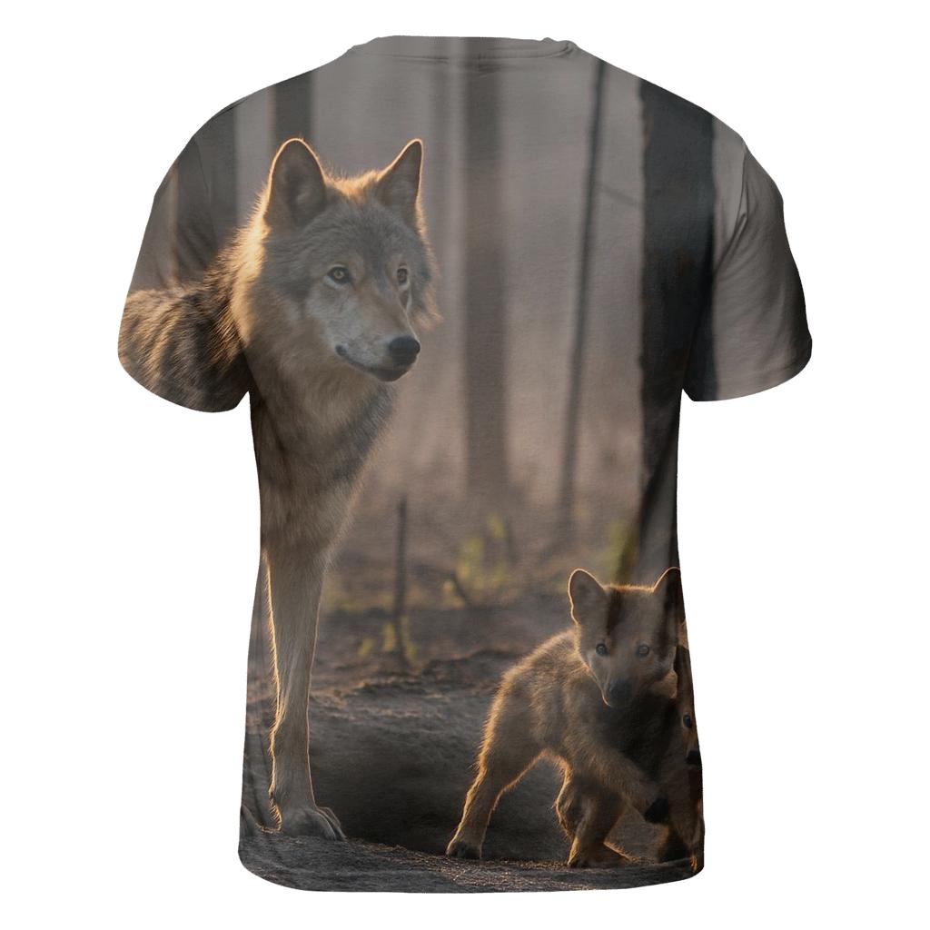 Den Site Pup Counting In Boreal Burn Scar vibrant all-over design tees