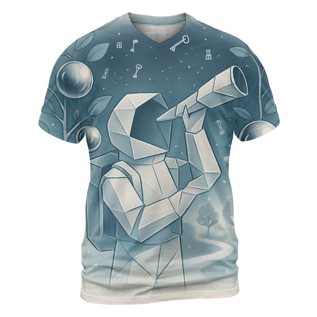 Origami Astronaut In A Mirror Orchard custom all-over print shirts
