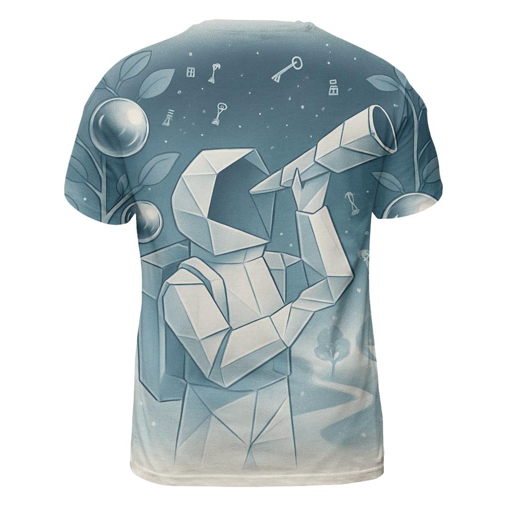 Origami Astronaut In A Mirror Orchard custom all-over print shirts