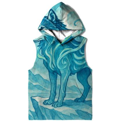 Abyssal Aurora Wolf Sentinel designer hoodies