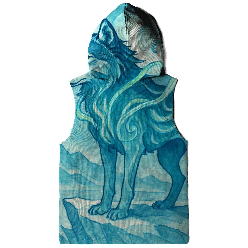 Abyssal Aurora Wolf Sentinel designer hoodies
