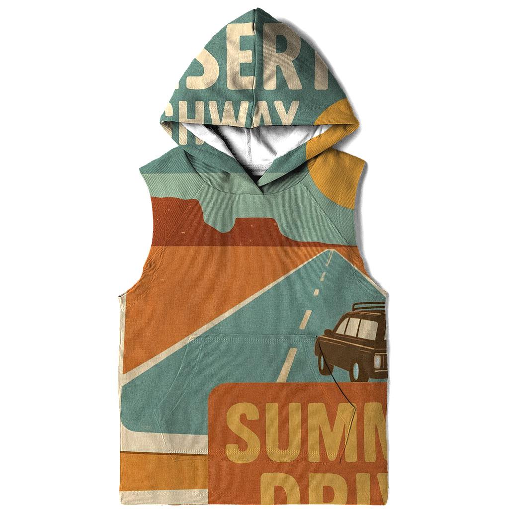 Seventies Road Trip Postcard Collage zip-up hoodies