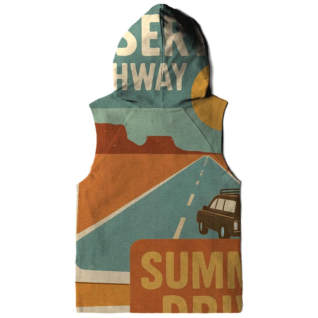 Seventies Road Trip Postcard Collage zip-up hoodies