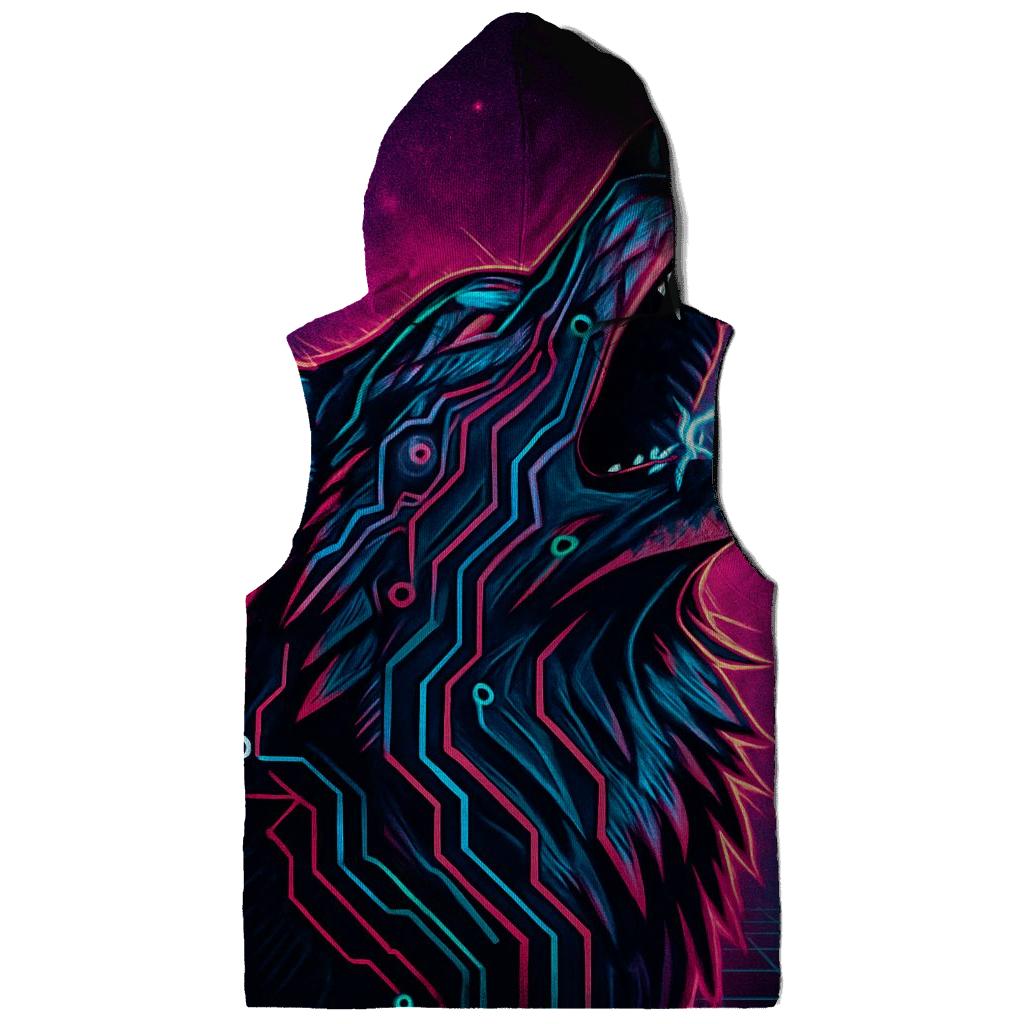 Neon Circuit Howl Wolf hoodie trends