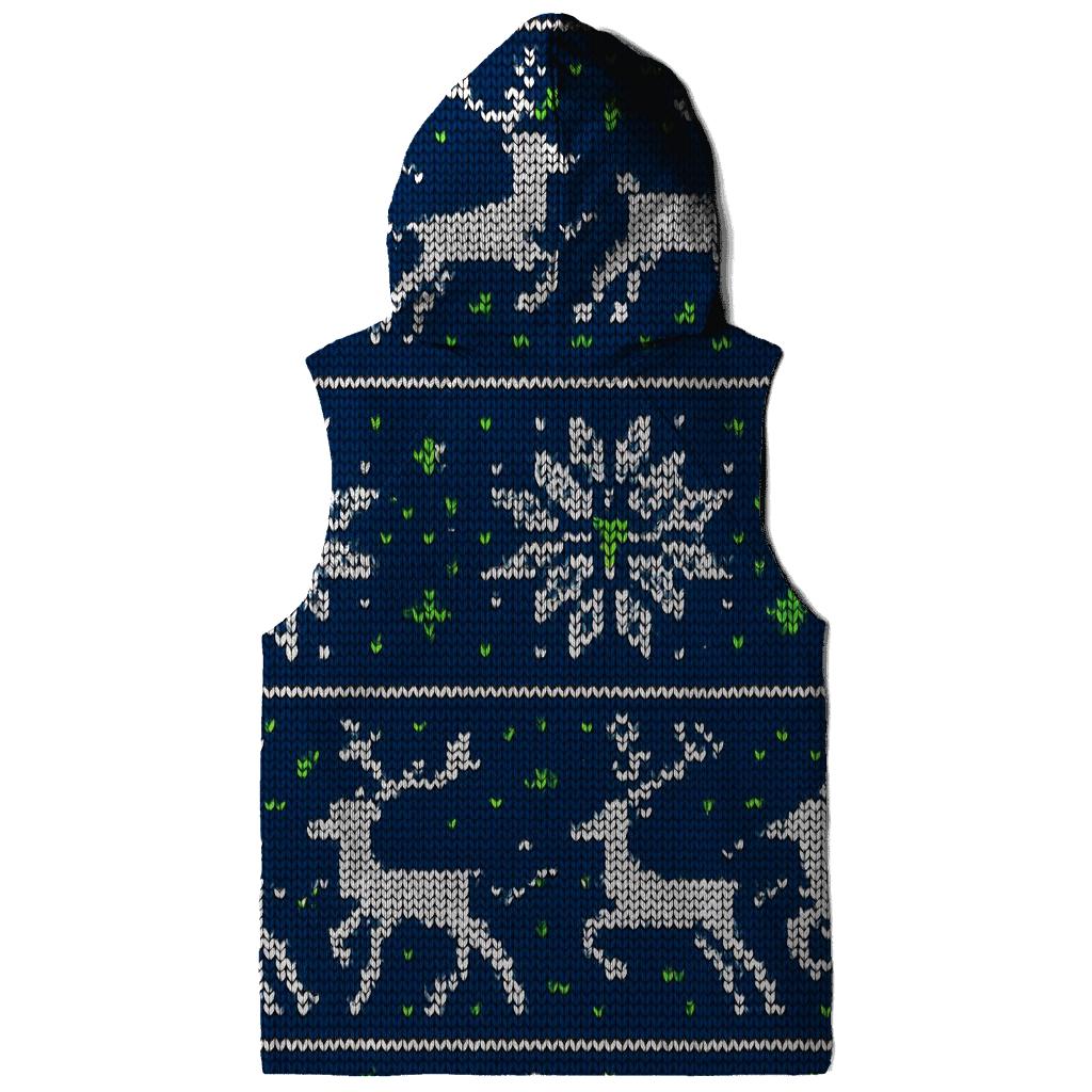 Reindeer Constellation Fair Isle Design lightweight hoodies