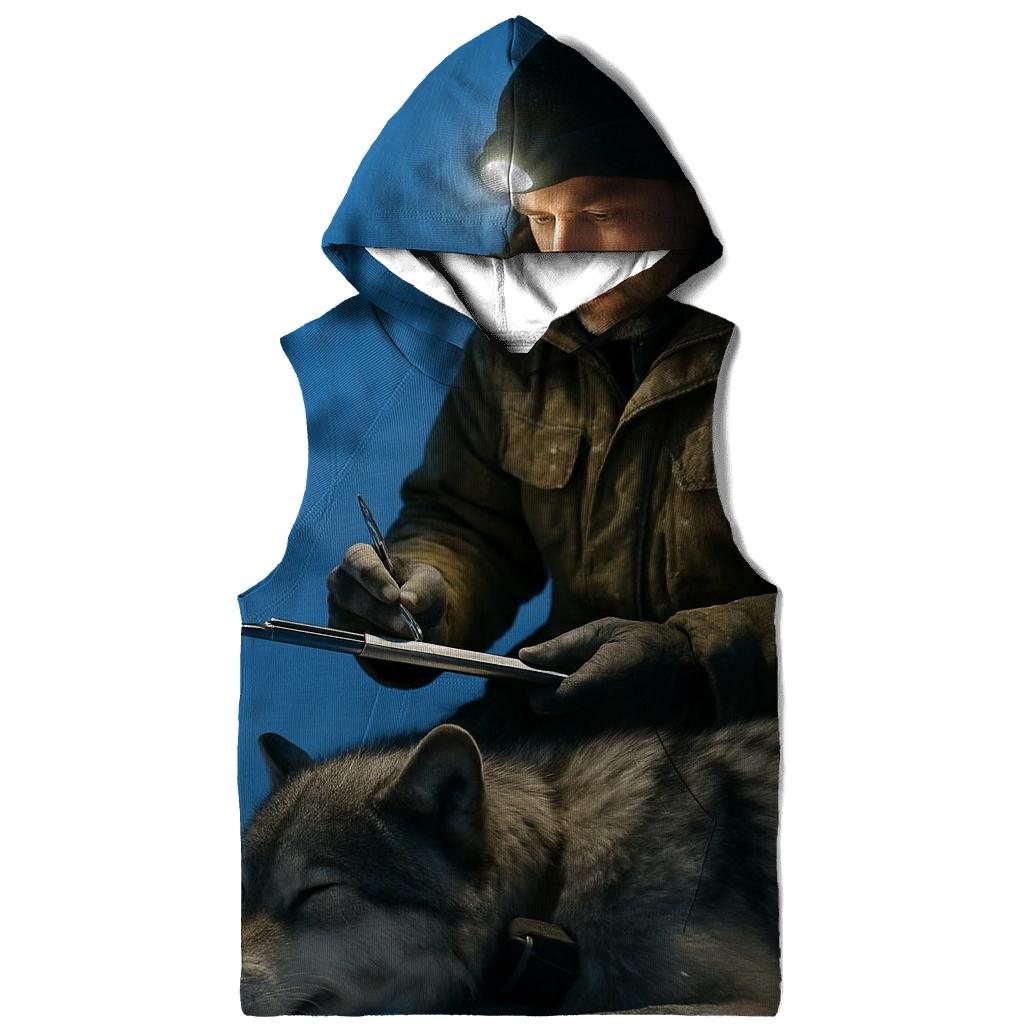 Radio Collar Field Check At Arctic Treeline graphic hoodies