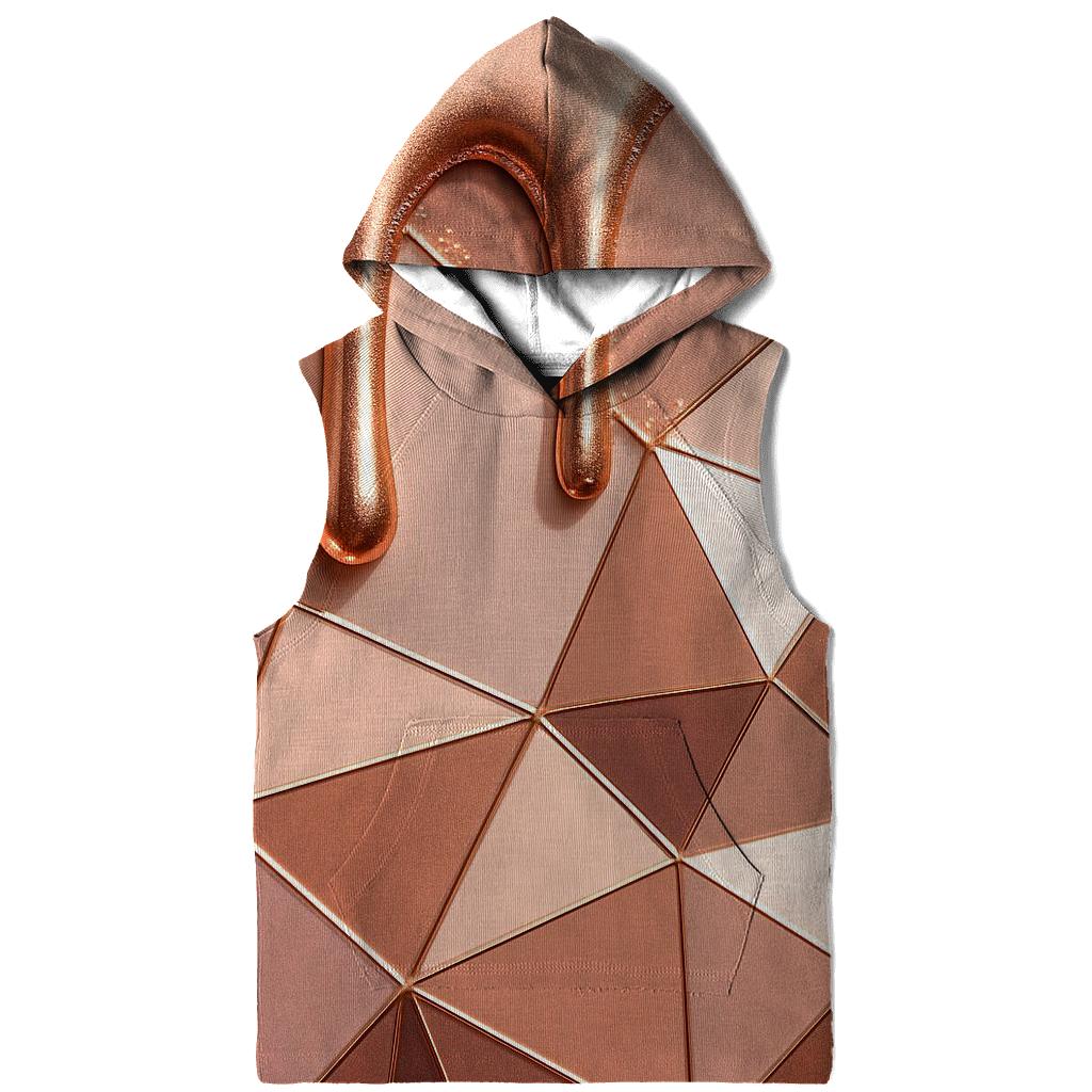 Rose Gold Velvet Drip Facets designer hoodies