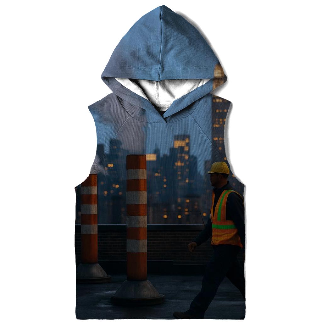 Flatiron District Rooftop Steam Vents In Evening Blue Hour hoodie designs