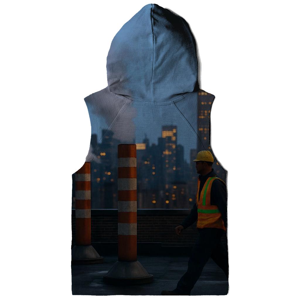 Flatiron District Rooftop Steam Vents In Evening Blue Hour hoodie designs