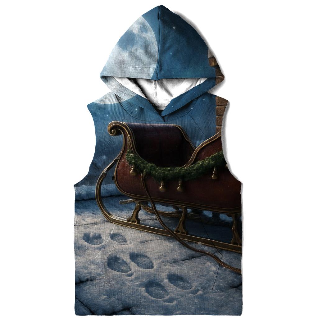 Midnight Sleigh Runners And Moonlit Rooftops designer hoodies