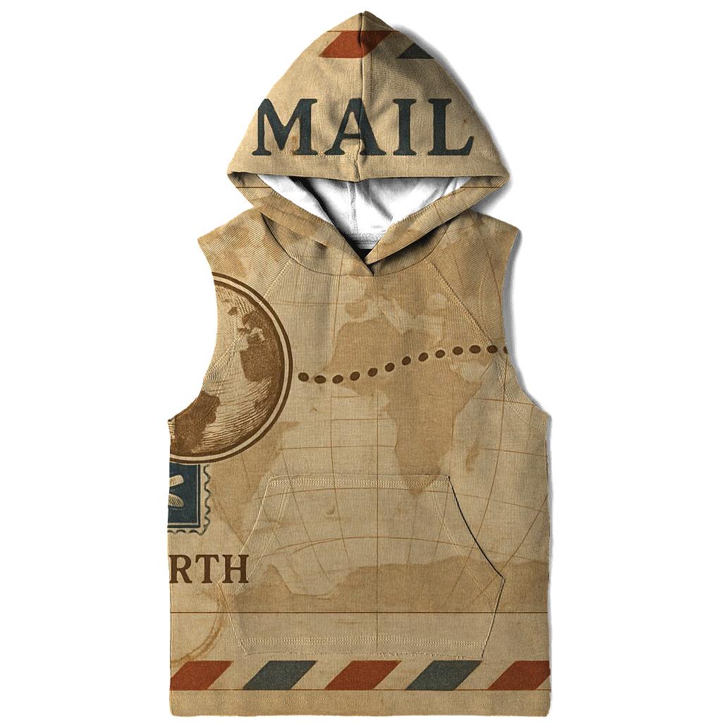 Aged Air Mail Map Of The Moon Route custom hoodies