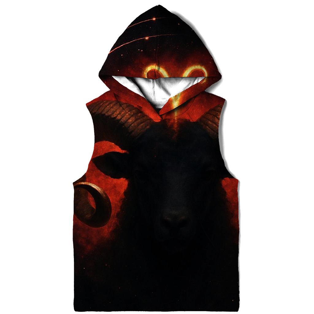 Aries Ram Horns Meteor Crown graphic hoodies