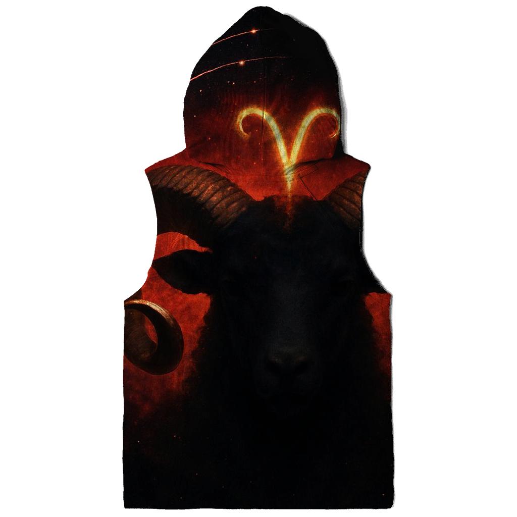Aries Ram Horns Meteor Crown graphic hoodies