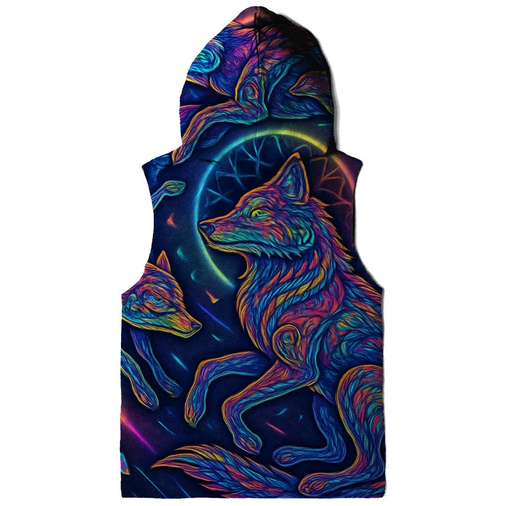 Prismatic Dreamweave Wolf Pack printed hoodies