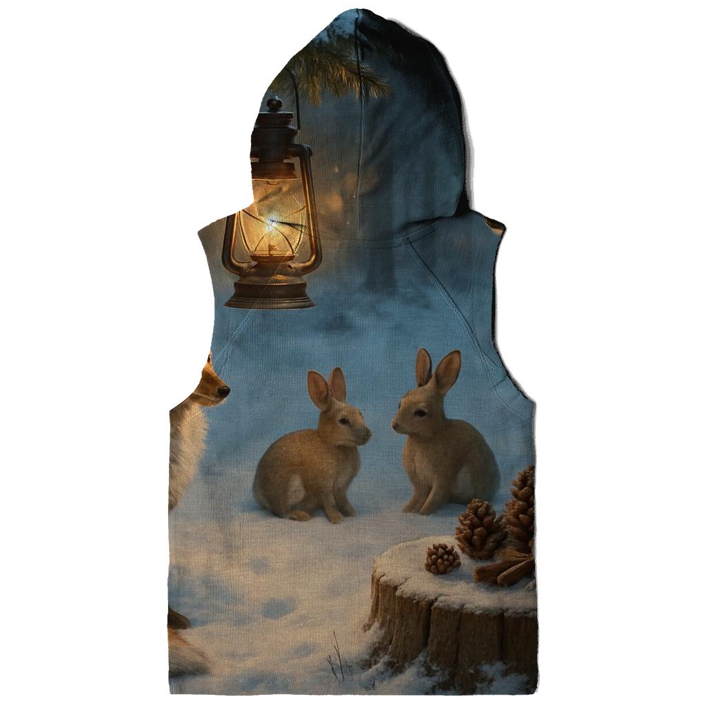 Lantern Glow In A Snowy Evergreen Clearing designer hoodies