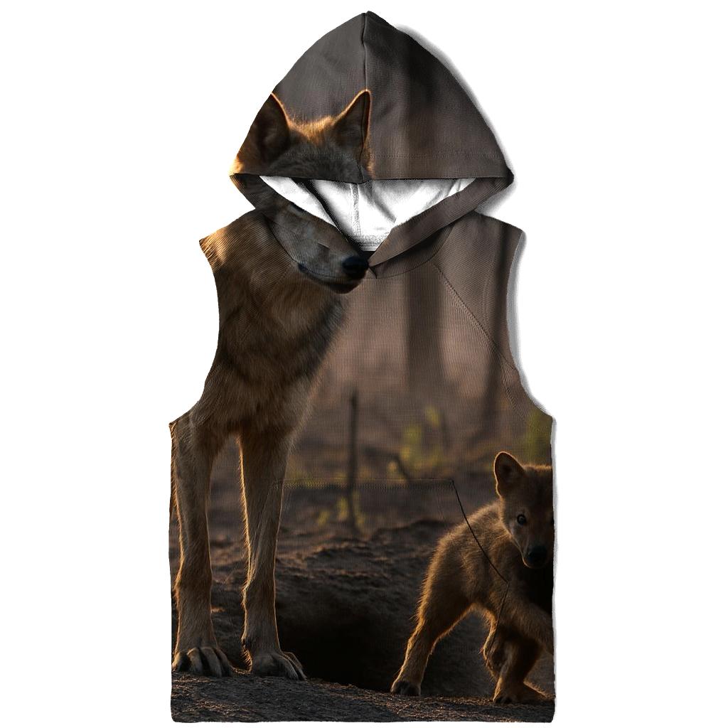 Den Site Pup Counting In Boreal Burn Scar graphic hoodies