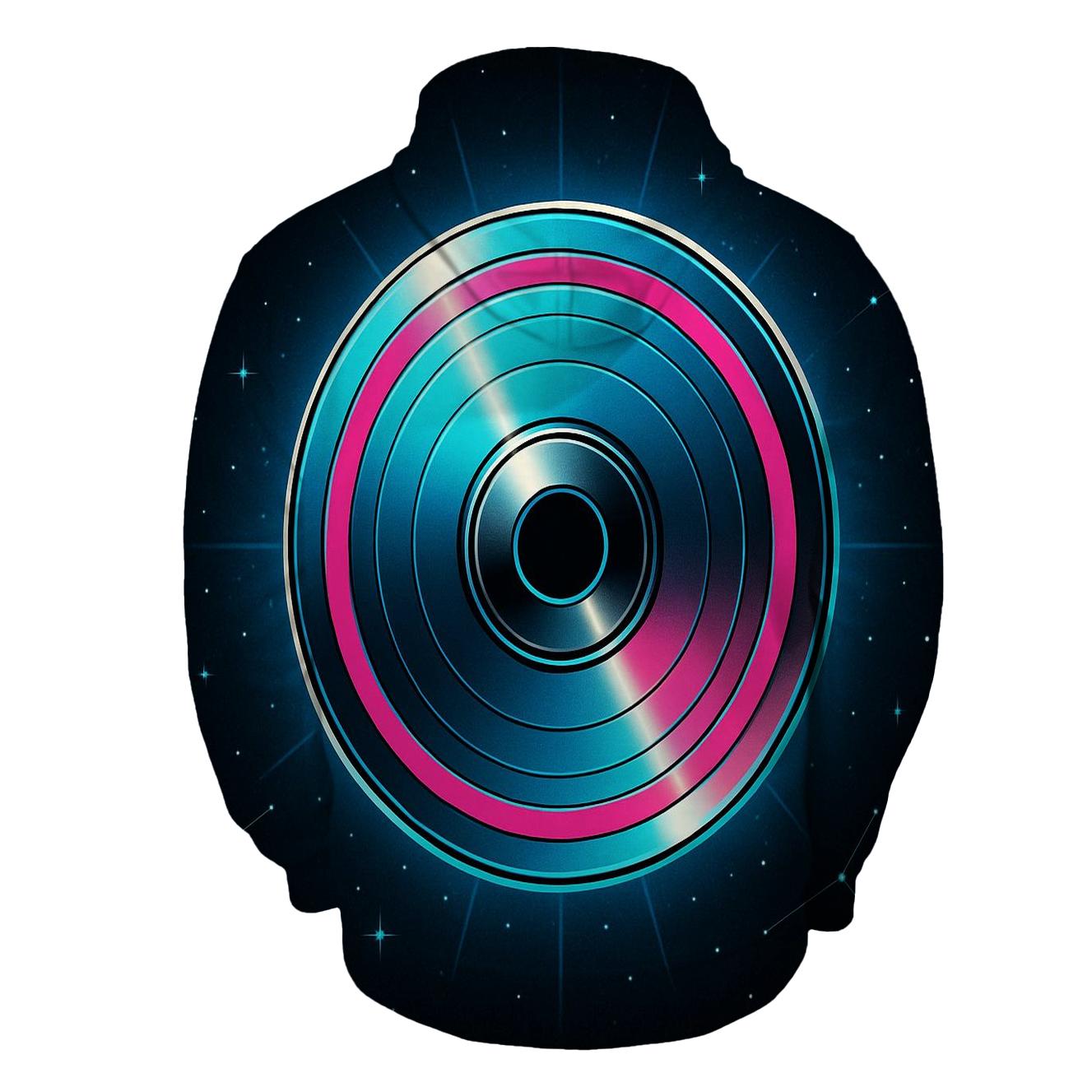 Laser Disc Galaxy Rings custom hoodies