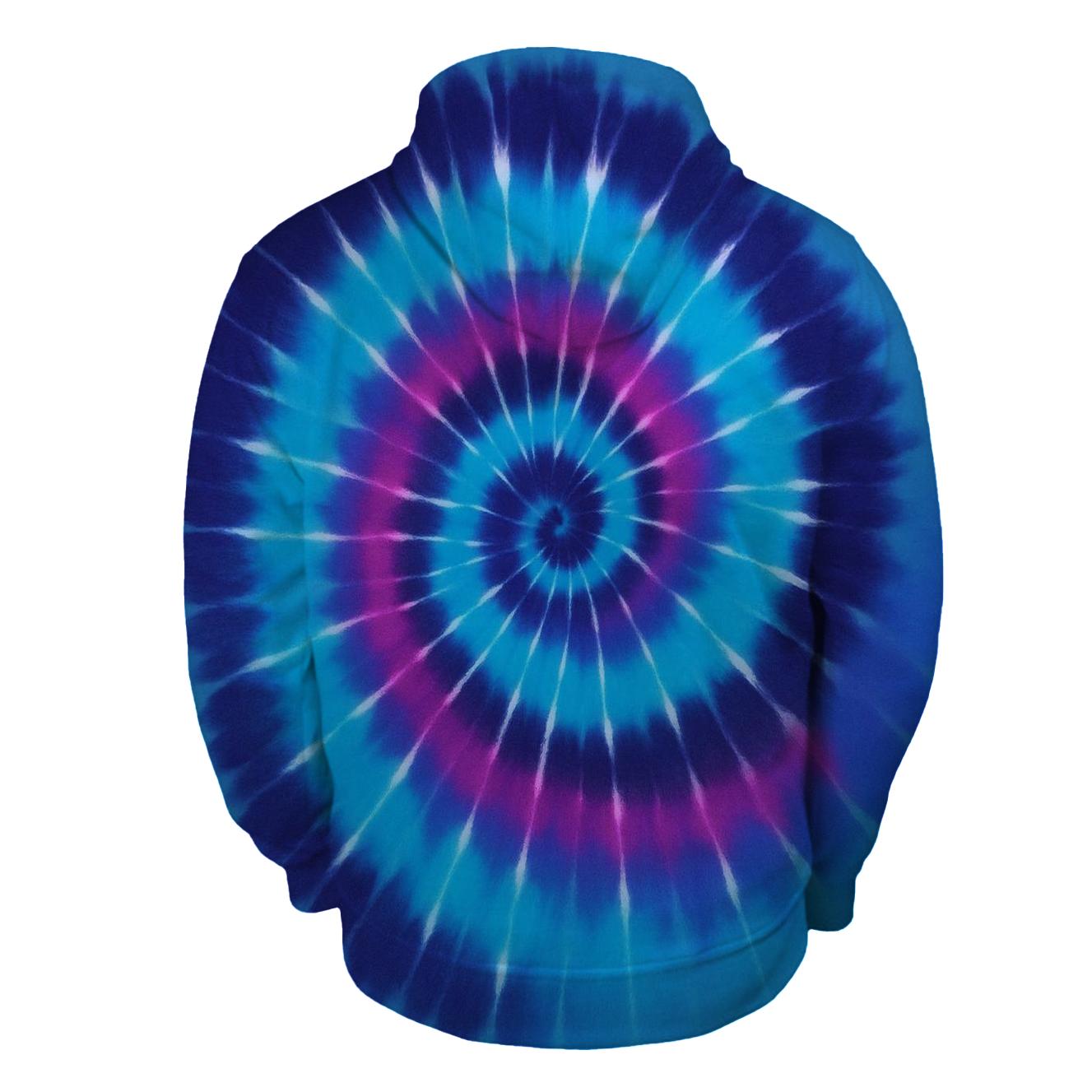 Nebula Spiral Overdye Whirlpool pullover hoodies