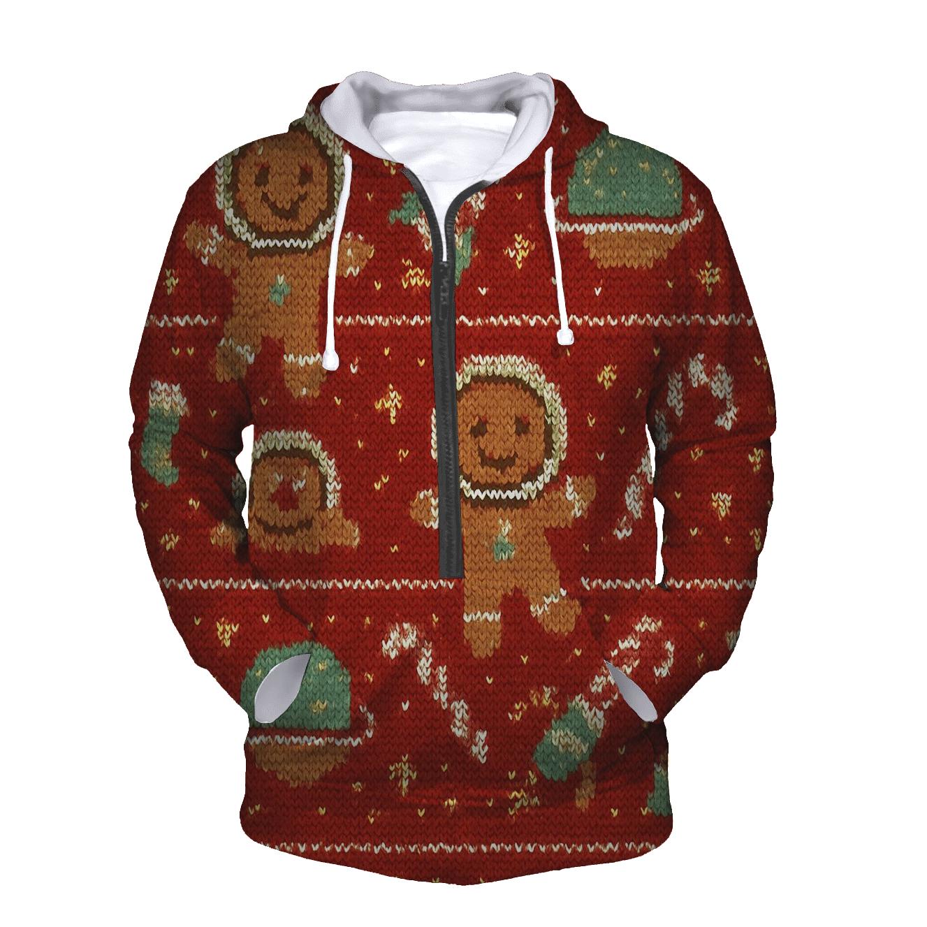 Gingerbread Rocket Row Design pullover hoodies