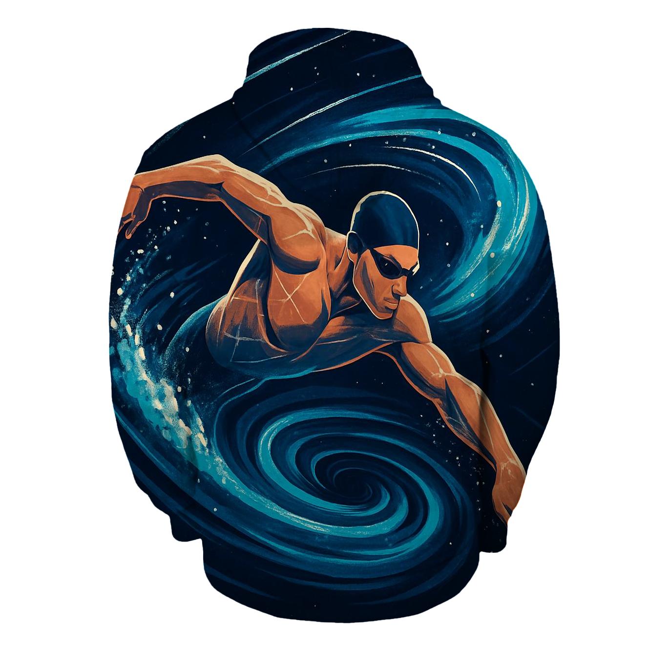 Cosmic Tide Swimming Sprint custom hoodies