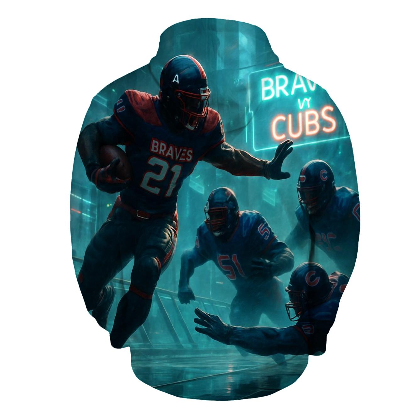 Skybridge Scrimmage Braves Versus Cubs pullover hoodies