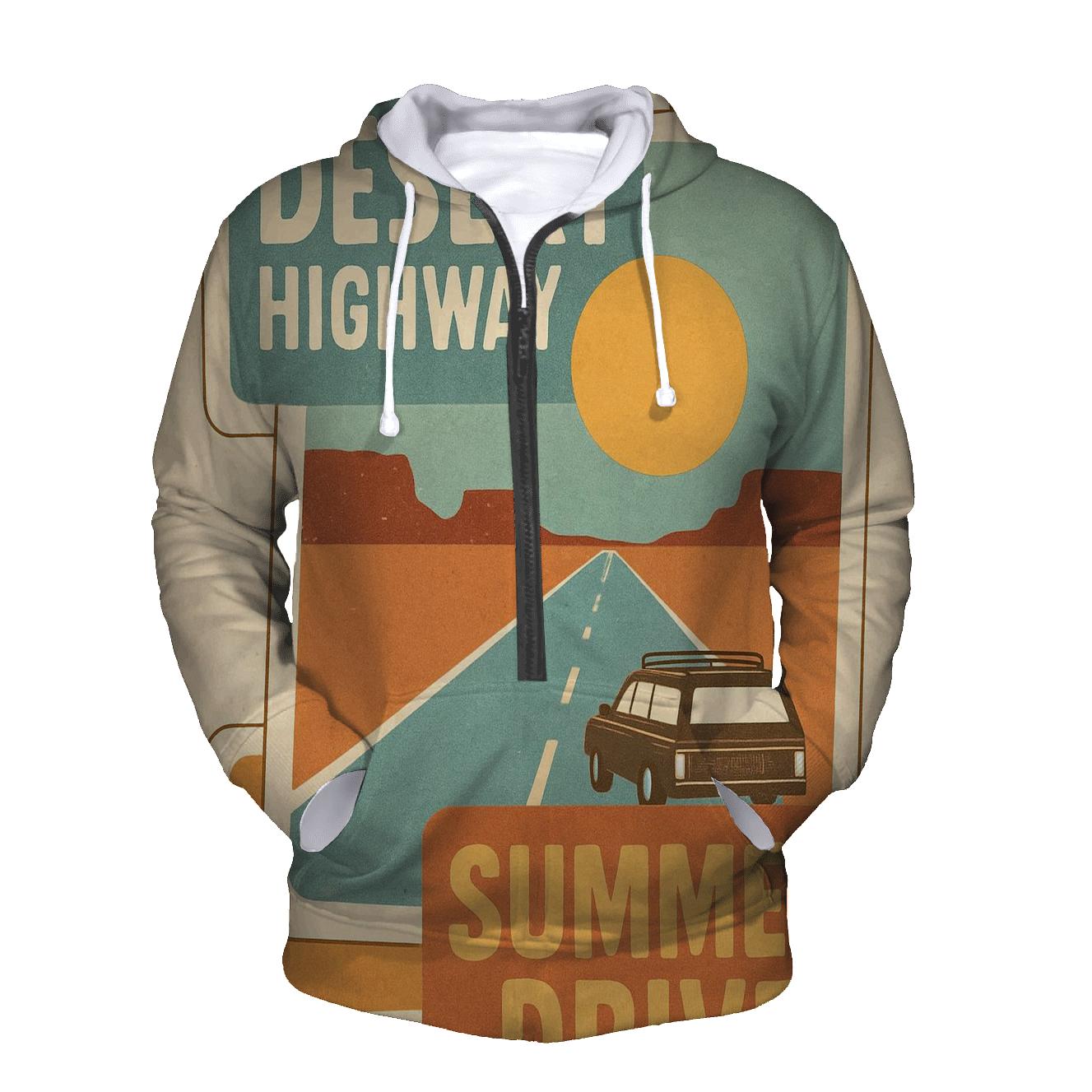 Seventies Road Trip Postcard Collage designer hoodies