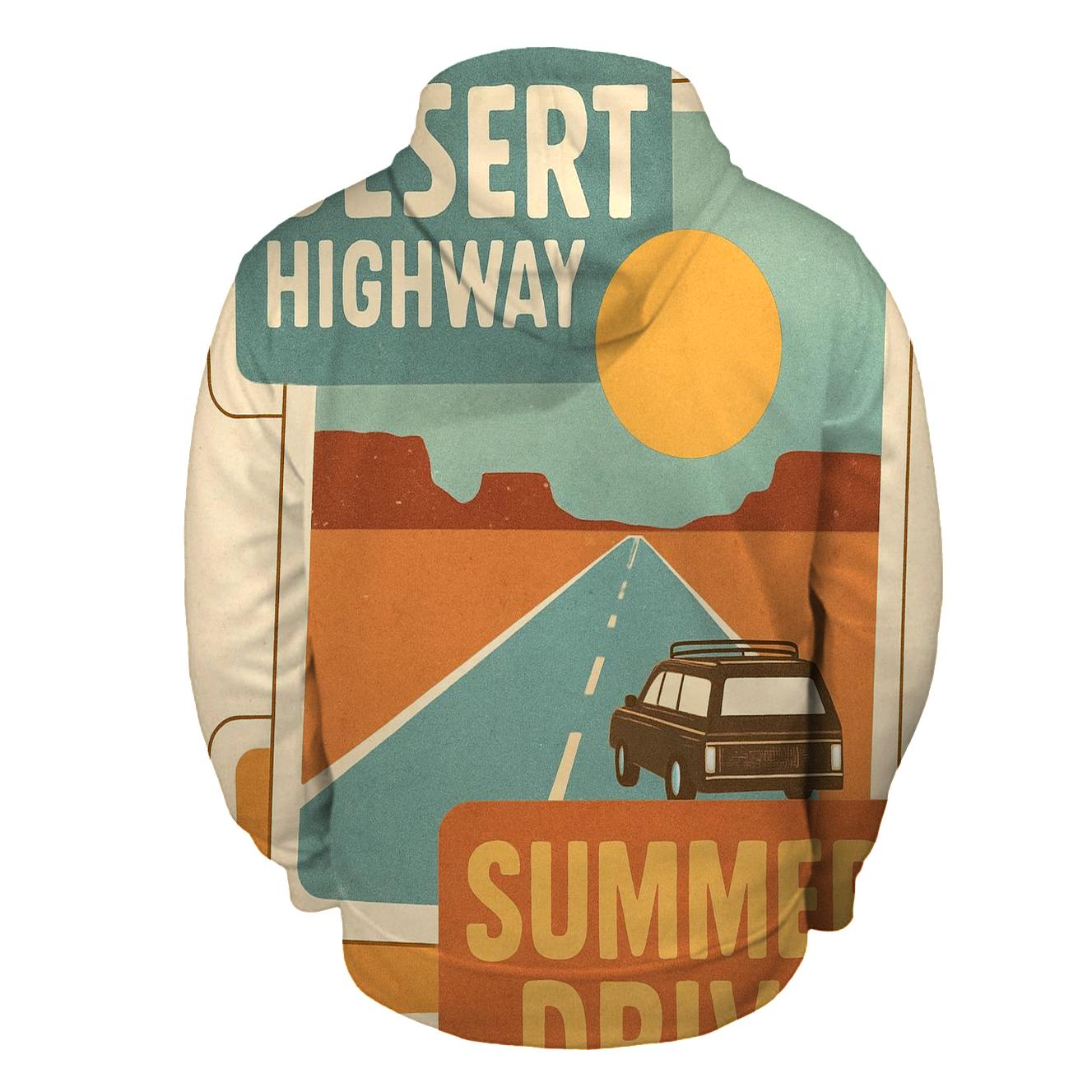 Seventies Road Trip Postcard Collage designer hoodies