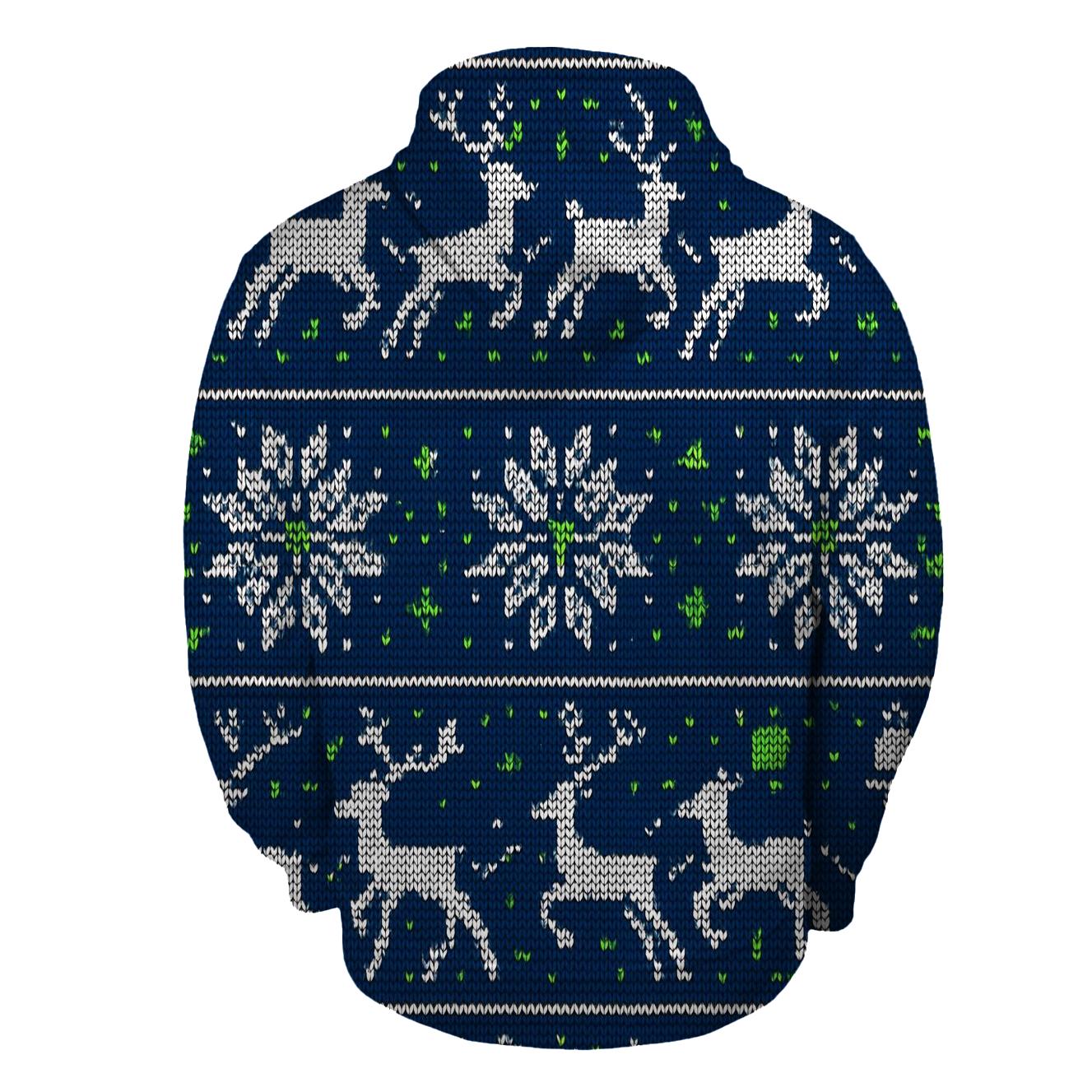 Reindeer Constellation Fair Isle Design hoodie designs