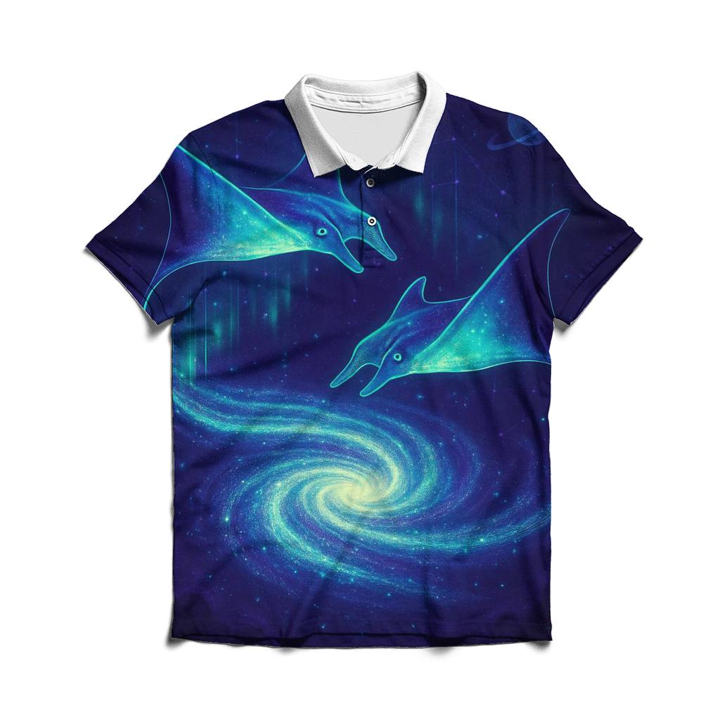 Aurora Loom Of The Spiral Weavers branded logo polo shirts