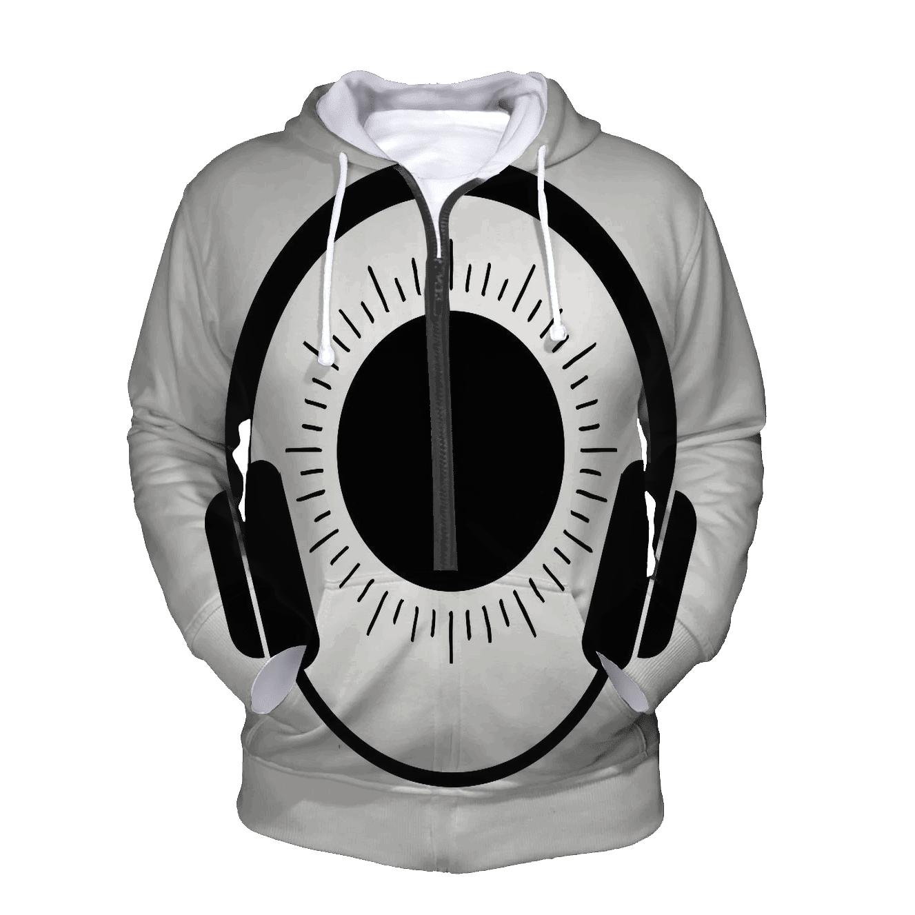 Monochrome Headphone Eclipse hoodie designs