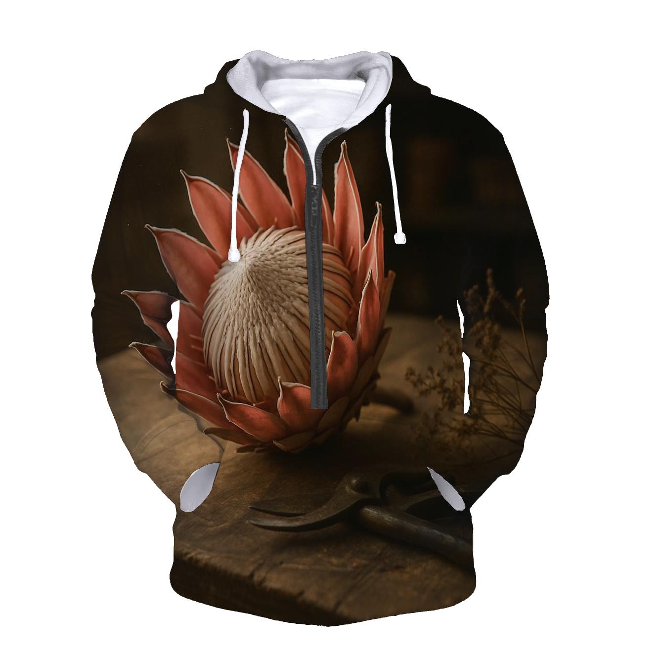 Protea Still Life At A Cape Floristic Workbench heavyweight hoodies