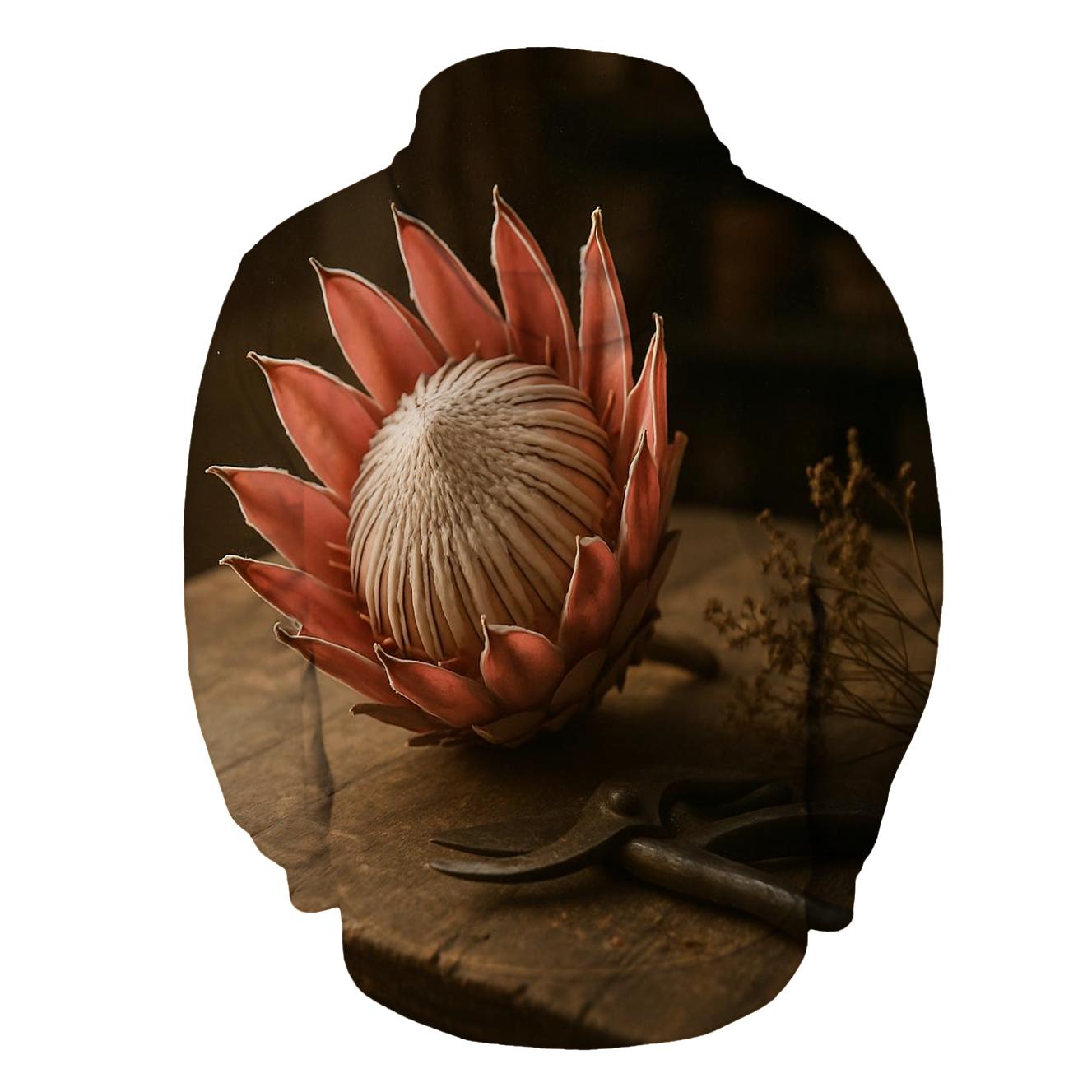 Protea Still Life At A Cape Floristic Workbench heavyweight hoodies