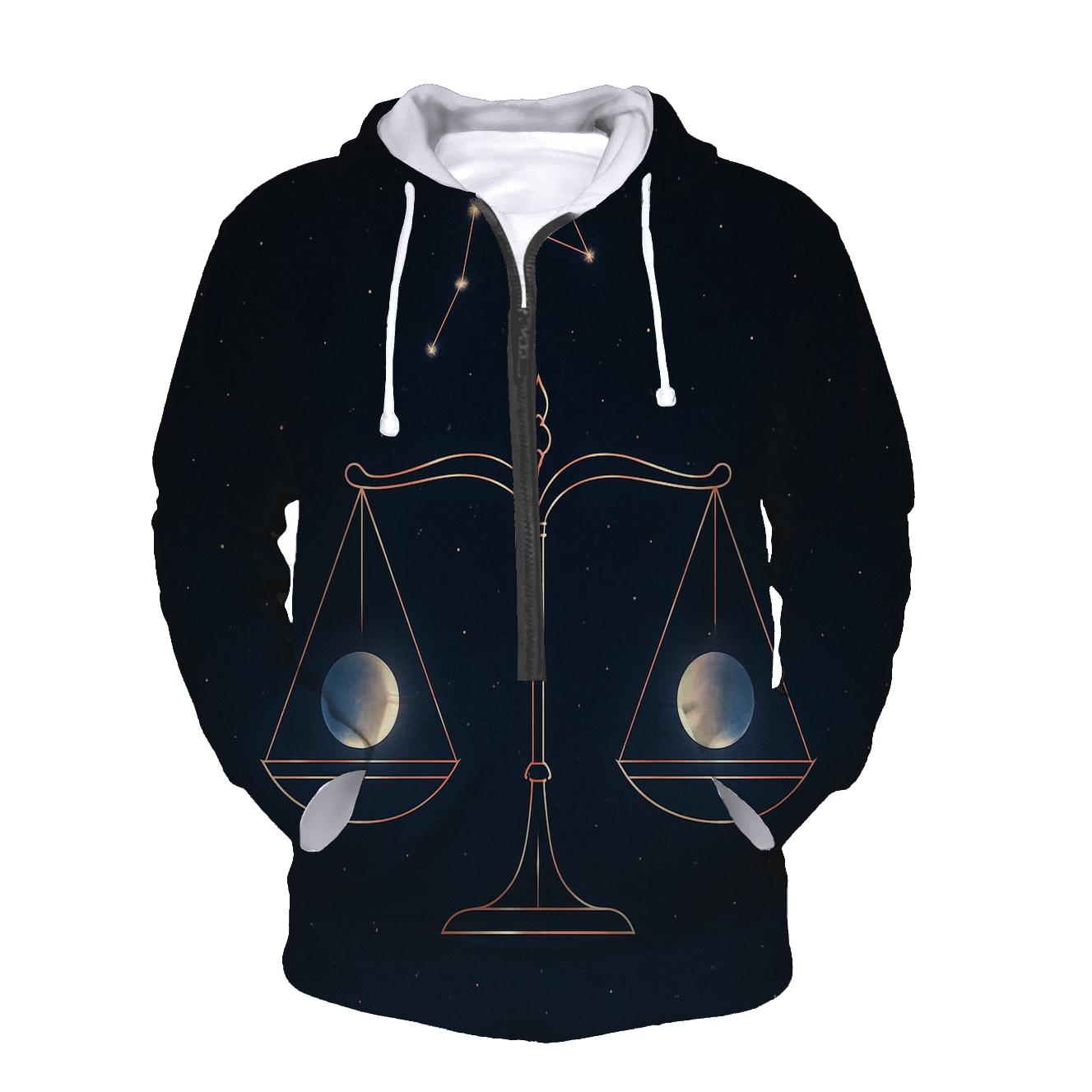 Libra Equinox Balance Star Scale Emblem hoodie styles
