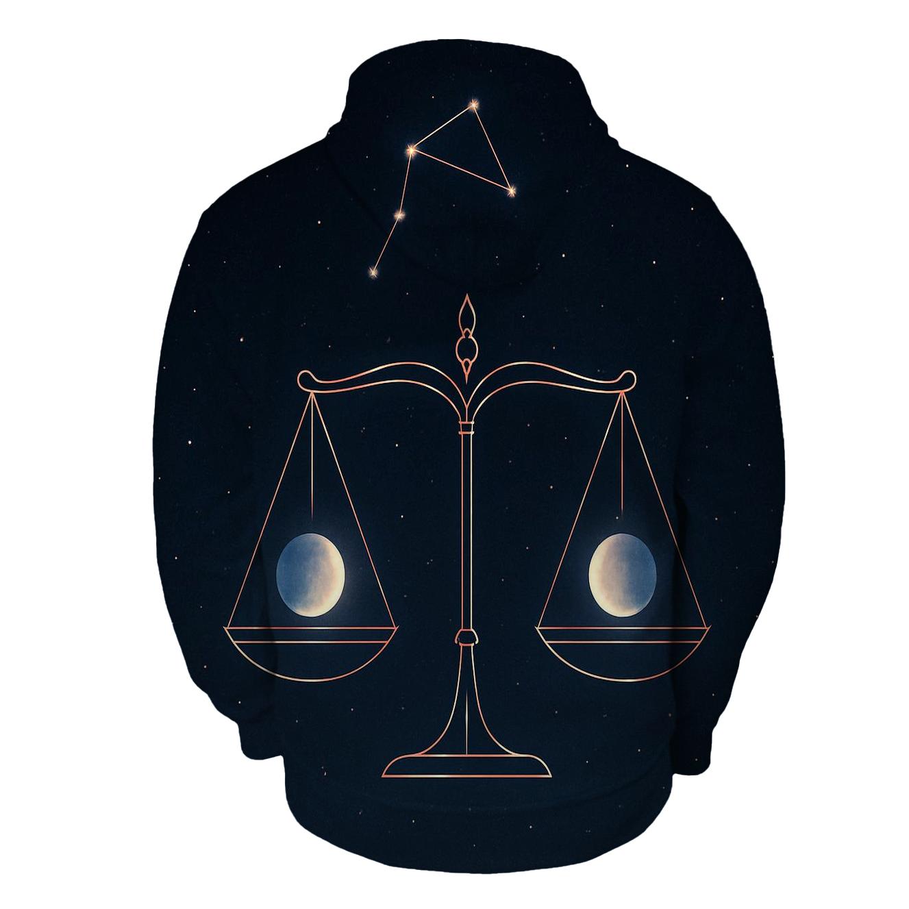 Libra Equinox Balance Star Scale Emblem hoodie styles