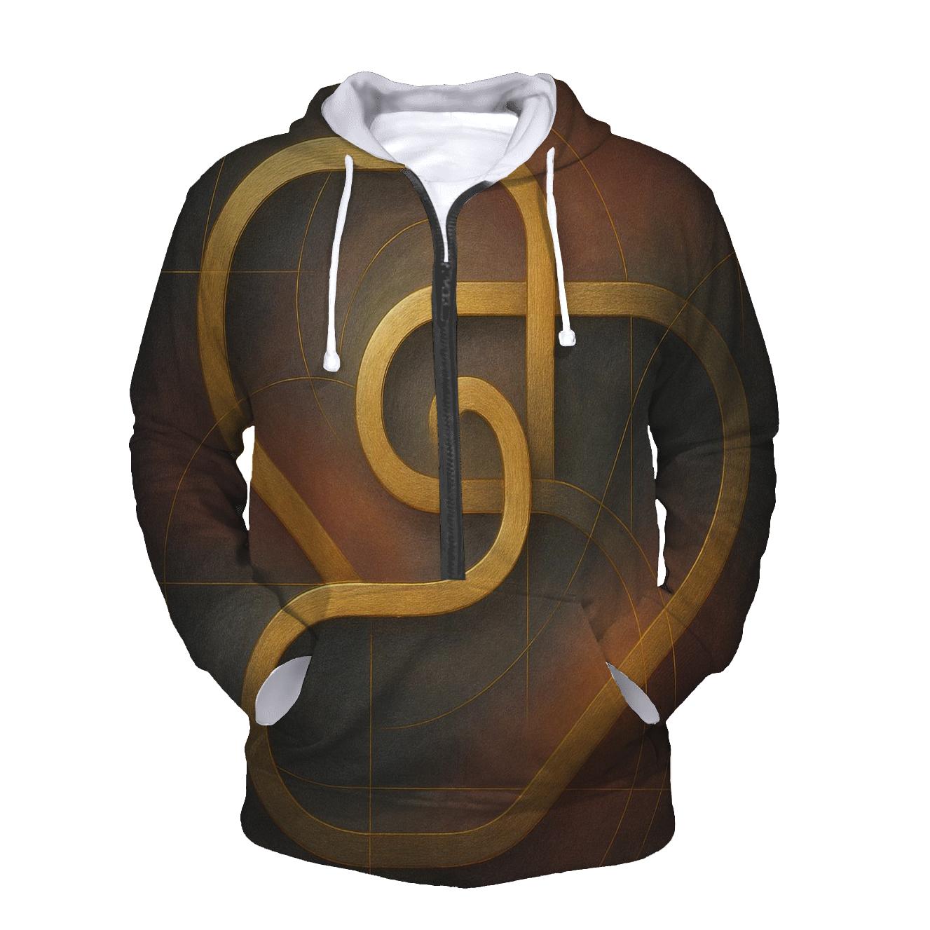 Golden Thread Labyrinth printed hoodies