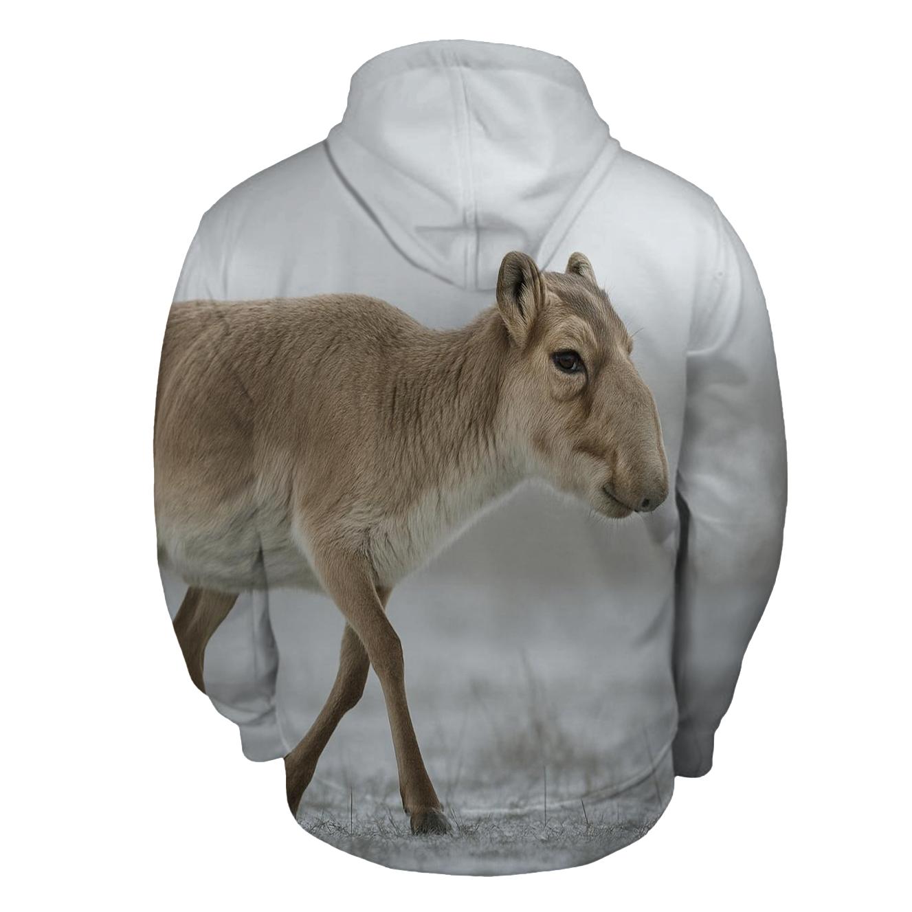 Steppe Breathline Saiga Antelope printed hoodies