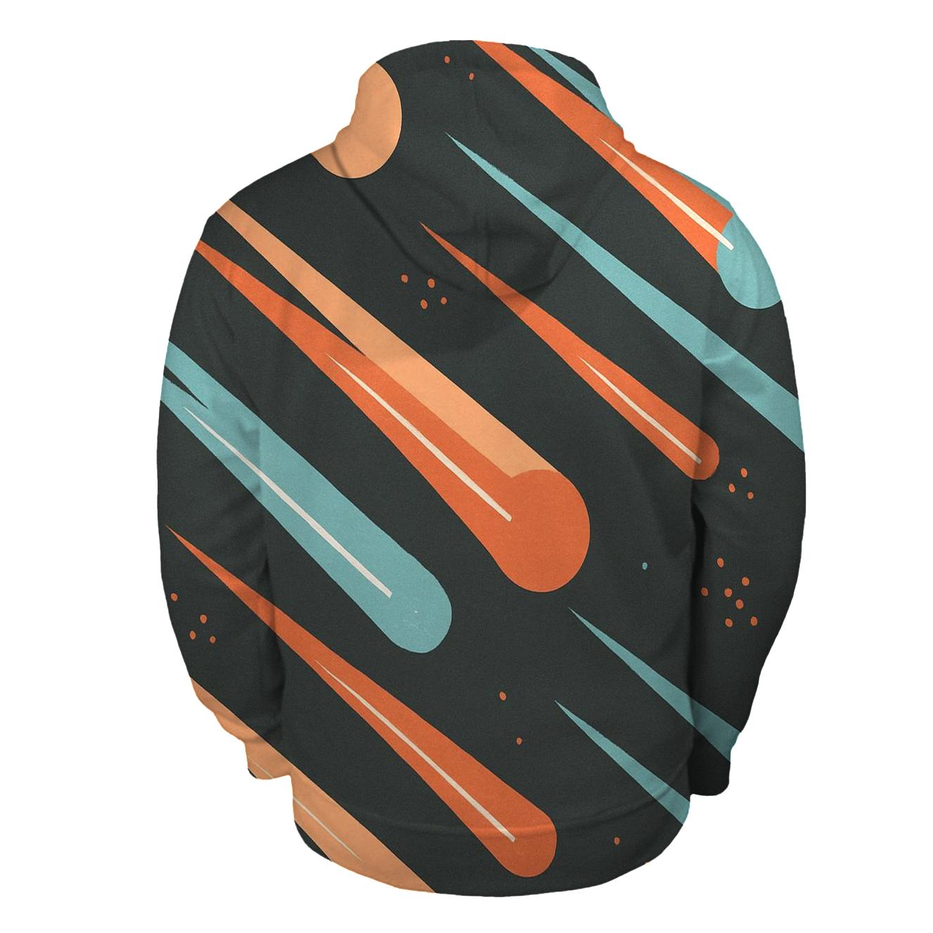 Comet Trail Overprint Drift printed hoodies