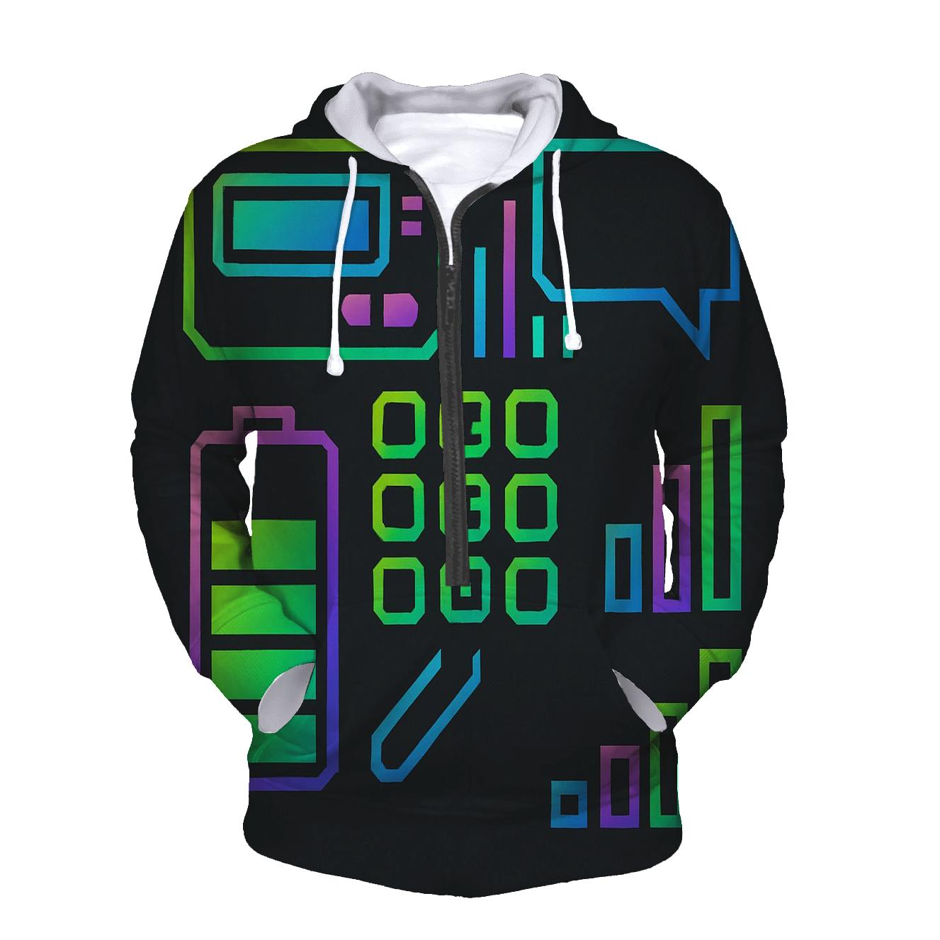 Holographic Pager Screen Icons hoodie designs