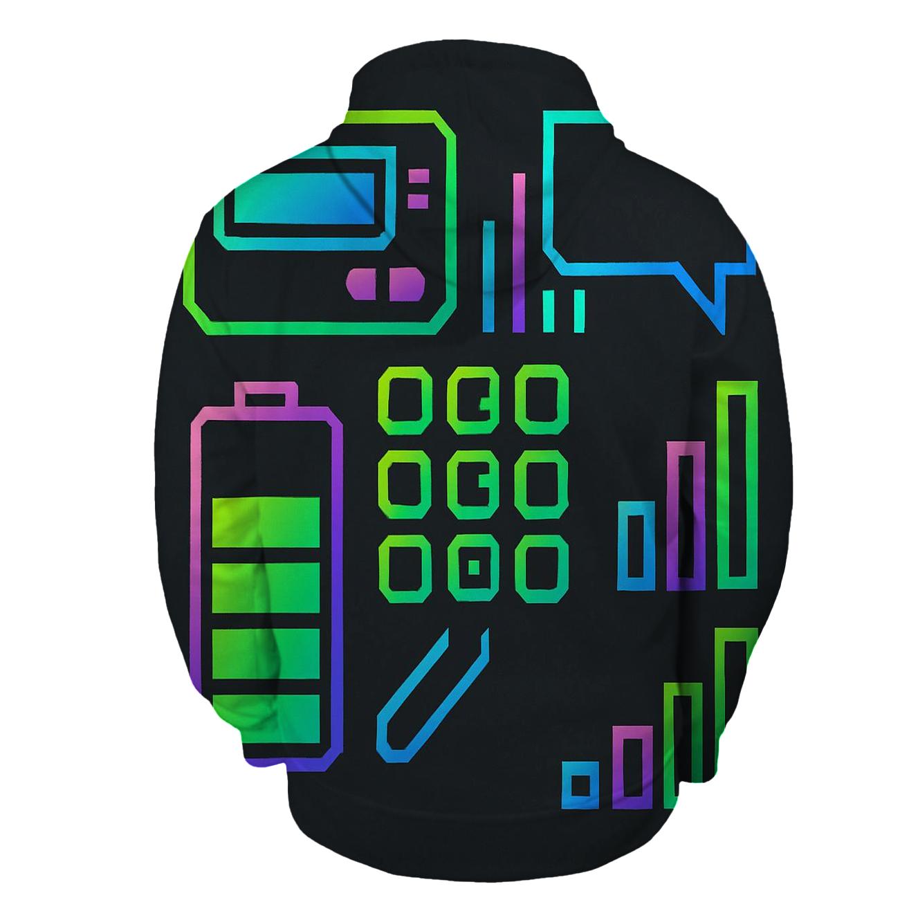 Holographic Pager Screen Icons hoodie designs