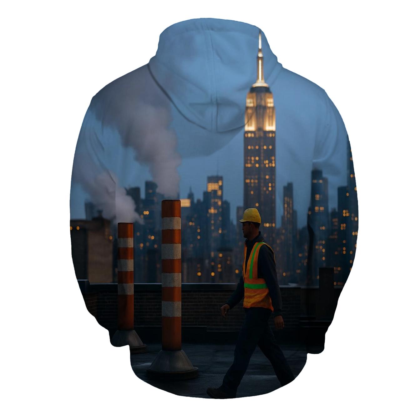 Flatiron District Rooftop Steam Vents In Evening Blue Hour lightweight hoodies