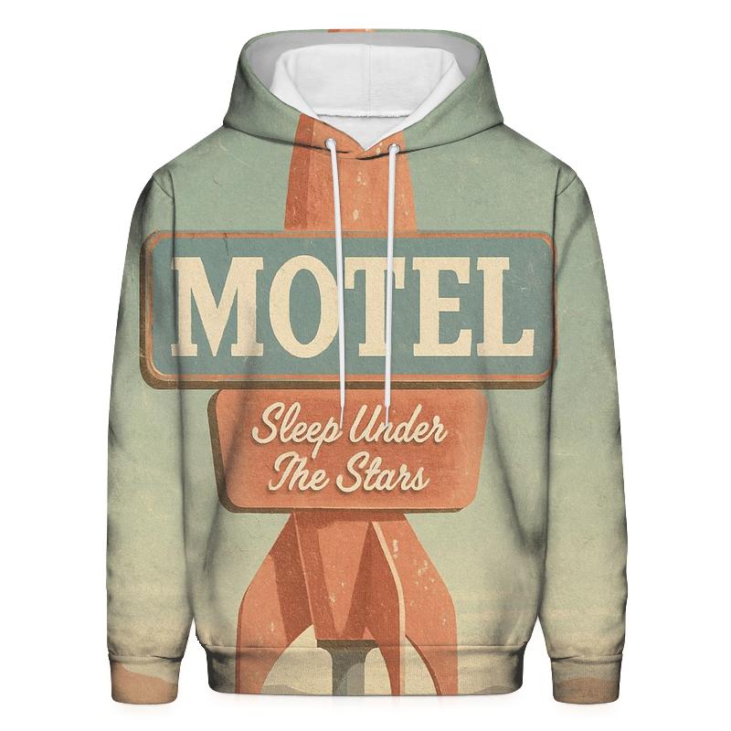 Weathered Space Age Motel Postcard designer hoodies