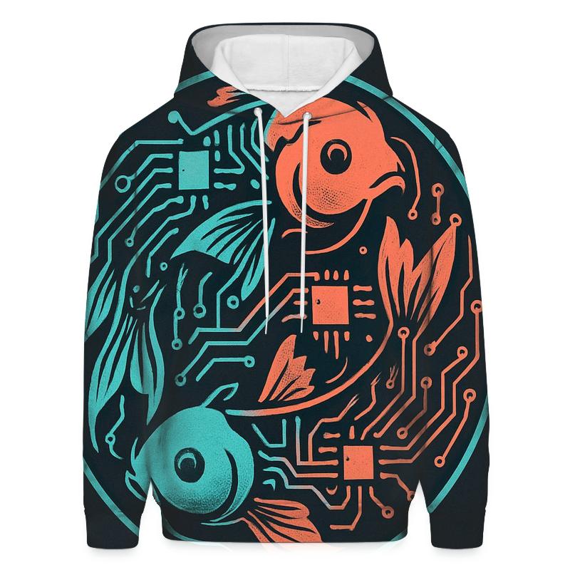 Prismatic Koi Circuit Emblem heavyweight hoodies