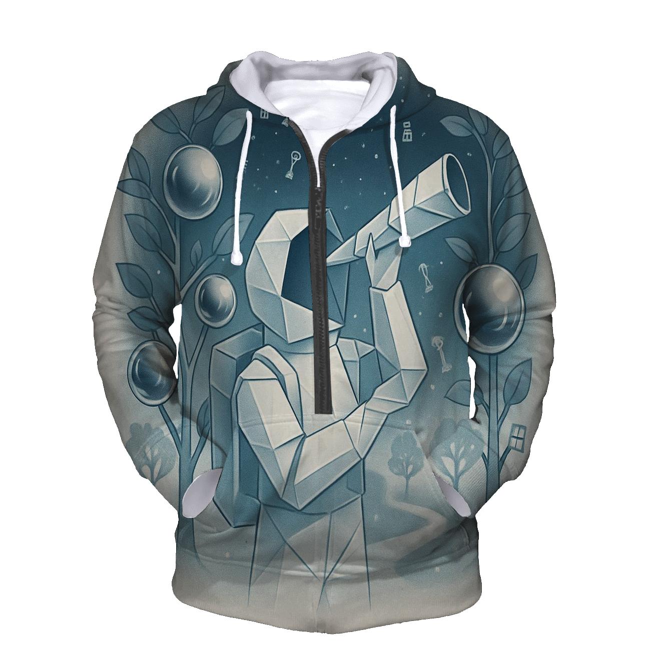 Origami Astronaut In A Mirror Orchard pullover hoodies