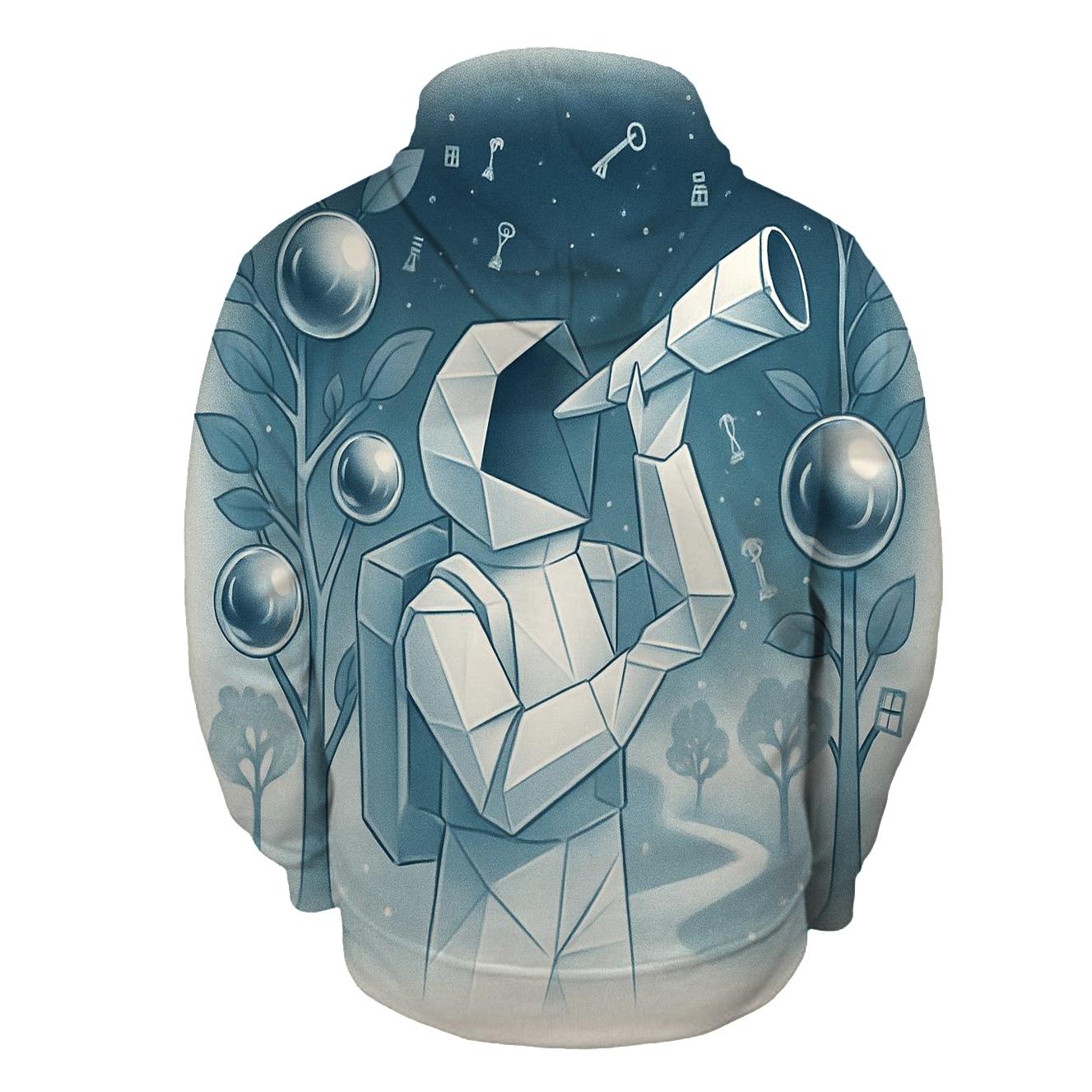 Origami Astronaut In A Mirror Orchard pullover hoodies
