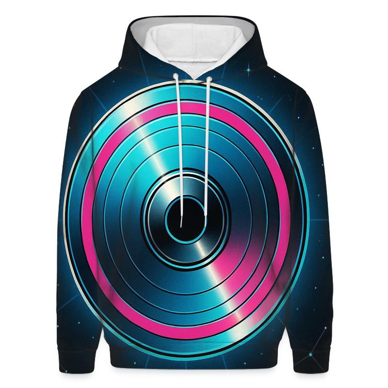 Laser Disc Galaxy Rings pullover hoodies