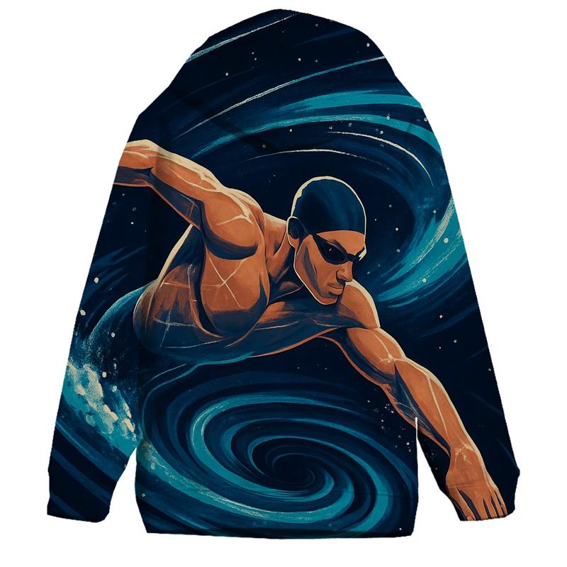 Cosmic Tide Swimming Sprint premium hoodies