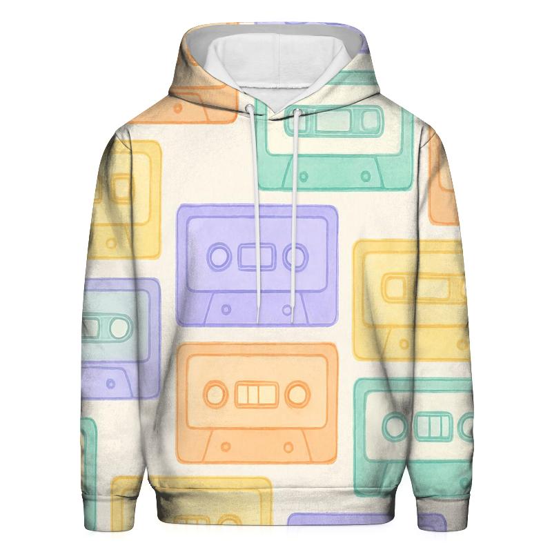 Pastel Cassette Patchwork hoodie styles