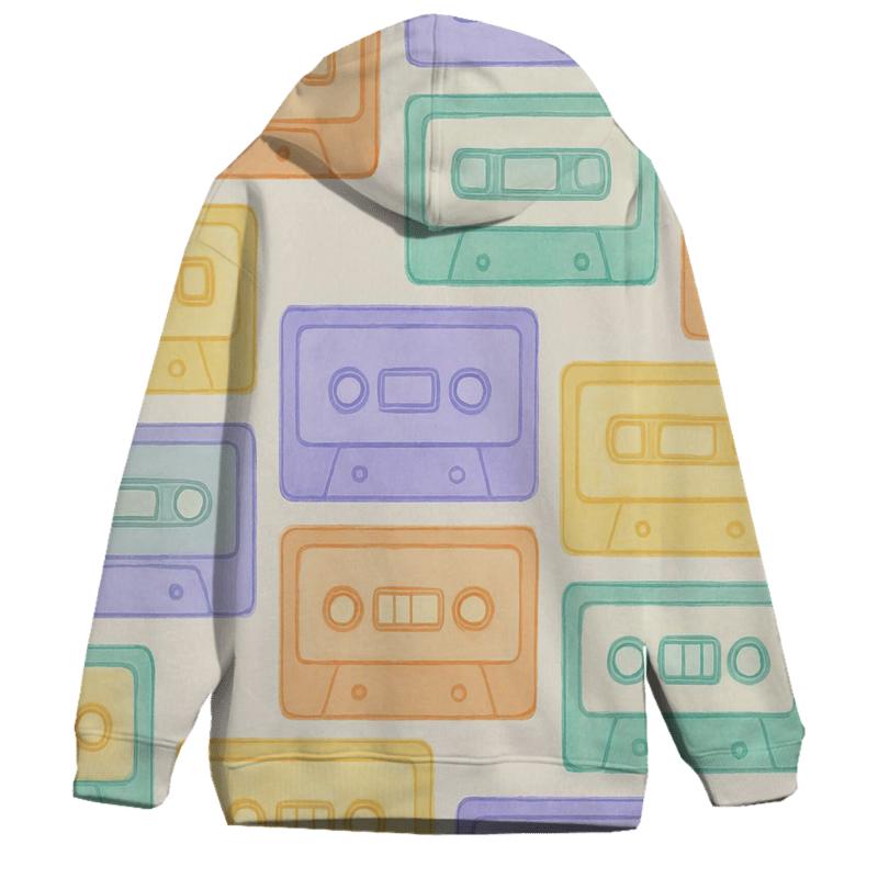 Pastel Cassette Patchwork hoodie styles