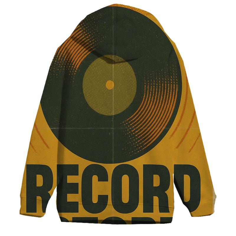 Faded Vinyl Record Shop Window Poster graphic hoodies