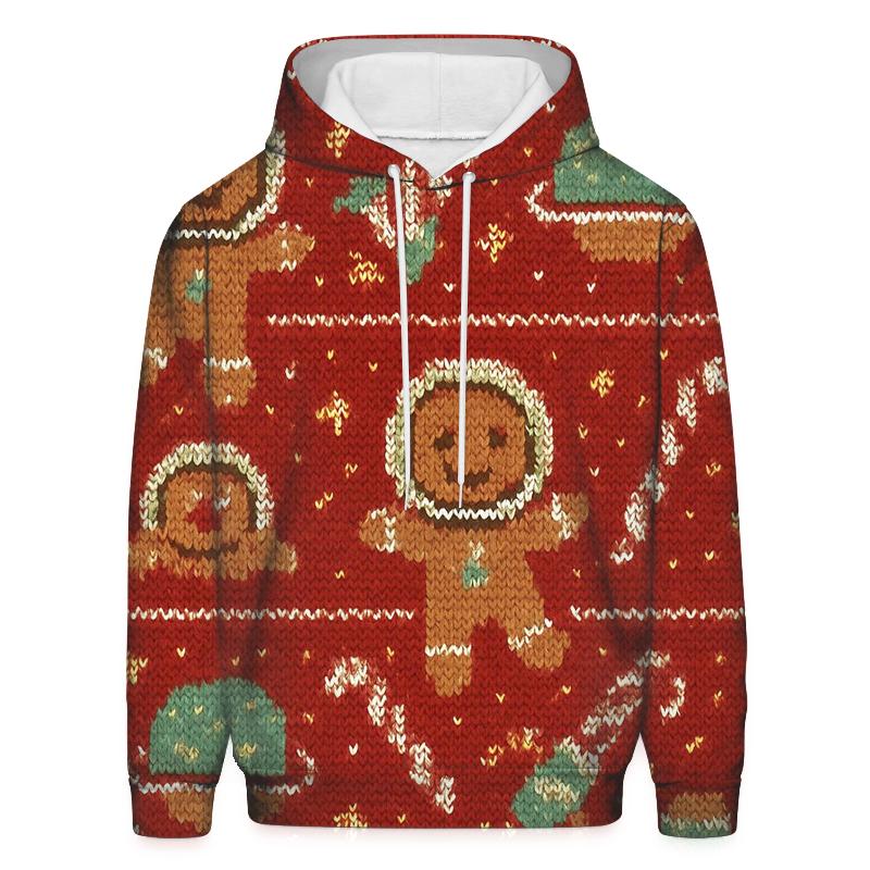Gingerbread Rocket Row Design zip-up hoodies